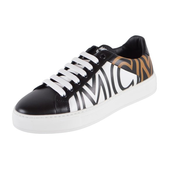 MCM Colorblock Leather Contrast Logo Shoes